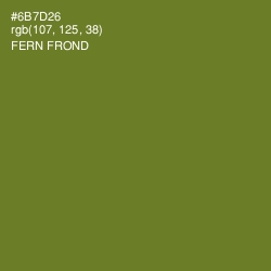 #6B7D26 - Fern Frond Color Image