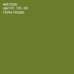 #6B7D2B - Fern Frond Color Image