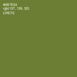 #6B7E34 - Crete Color Image