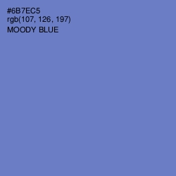 #6B7EC5 - Moody Blue Color Image