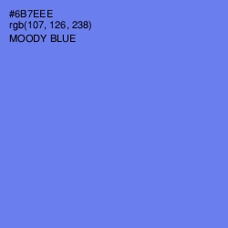 #6B7EEE - Moody Blue Color Image