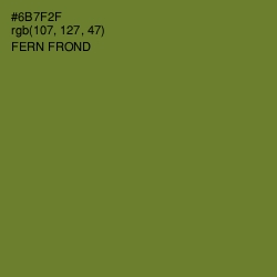 #6B7F2F - Fern Frond Color Image