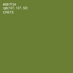 #6B7F34 - Crete Color Image