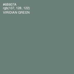 #6B807A - Viridian Green Color Image
