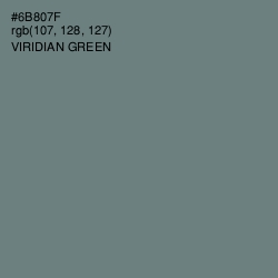 #6B807F - Viridian Green Color Image