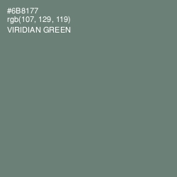 #6B8177 - Viridian Green Color Image