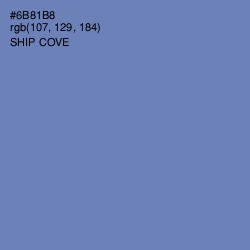 #6B81B8 - Ship Cove Color Image