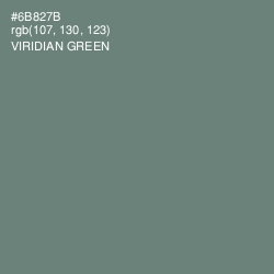 #6B827B - Viridian Green Color Image