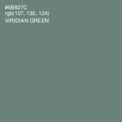 #6B827C - Viridian Green Color Image