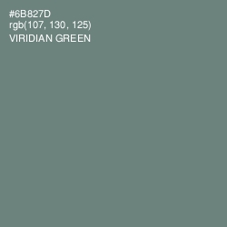 #6B827D - Viridian Green Color Image