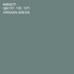 #6B827F - Viridian Green Color Image