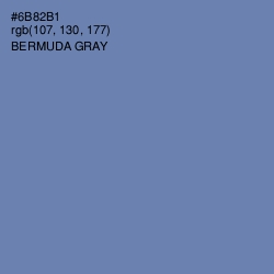 #6B82B1 - Bermuda Gray Color Image
