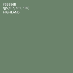 #6B836B - Highland Color Image