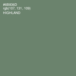 #6B836D - Highland Color Image