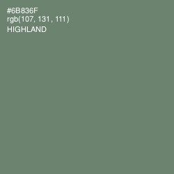 #6B836F - Highland Color Image