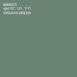 #6B8375 - Viridian Green Color Image