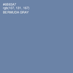 #6B83A7 - Bermuda Gray Color Image