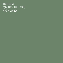 #6B846A - Highland Color Image