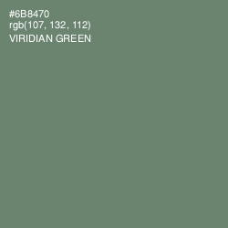 #6B8470 - Viridian Green Color Image