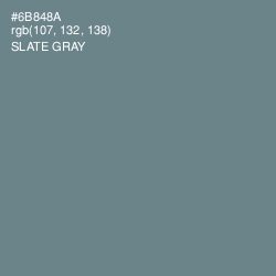 #6B848A - Slate Gray Color Image
