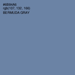 #6B84A6 - Bermuda Gray Color Image