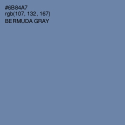 #6B84A7 - Bermuda Gray Color Image