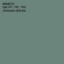 #6B857D - Viridian Green Color Image