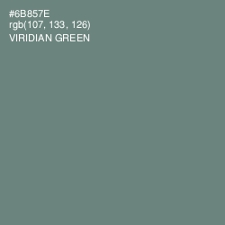 #6B857E - Viridian Green Color Image