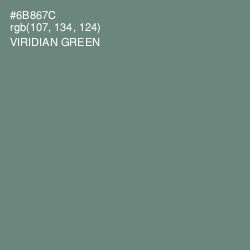 #6B867C - Viridian Green Color Image