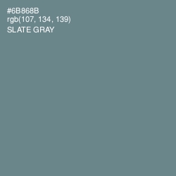 #6B868B - Slate Gray Color Image