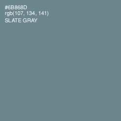 #6B868D - Slate Gray Color Image