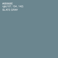 #6B868E - Slate Gray Color Image