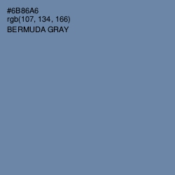 #6B86A6 - Bermuda Gray Color Image