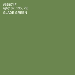 #6B874F - Glade Green Color Image