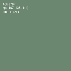 #6B876F - Highland Color Image