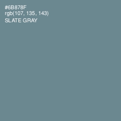 #6B878F - Slate Gray Color Image