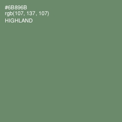#6B896B - Highland Color Image