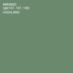 #6B896D - Highland Color Image