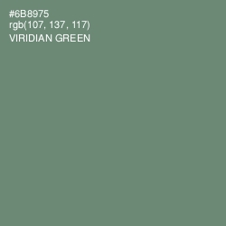 #6B8975 - Viridian Green Color Image