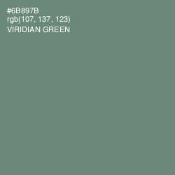 #6B897B - Viridian Green Color Image