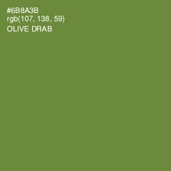 #6B8A3B - Olive Drab Color Image