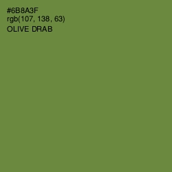 #6B8A3F - Olive Drab Color Image