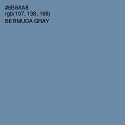 #6B8AA8 - Bermuda Gray Color Image