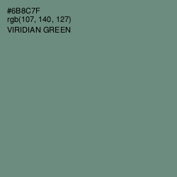 #6B8C7F - Viridian Green Color Image