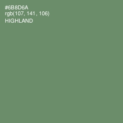 #6B8D6A - Highland Color Image