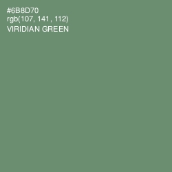 #6B8D70 - Viridian Green Color Image