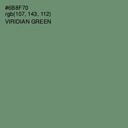 #6B8F70 - Viridian Green Color Image