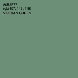 #6B8F77 - Viridian Green Color Image