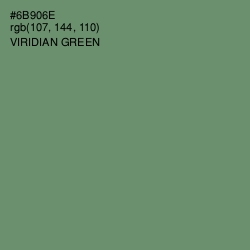 #6B906E - Viridian Green Color Image