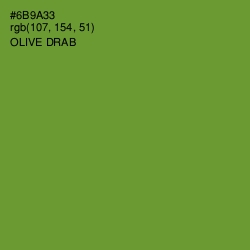 #6B9A33 - Olive Drab Color Image